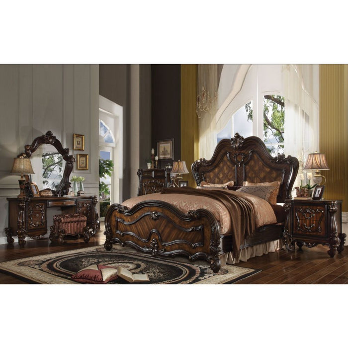 Acme Furniture Versailles Ck Bed in Cherry Oak Finish 21784CK