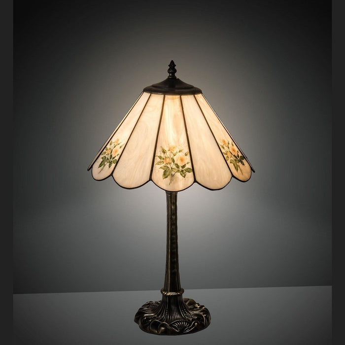 Meyda 21" High Roses Table Lamp