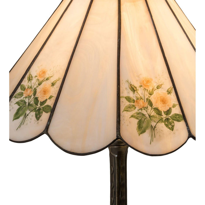 Meyda 21" High Roses Table Lamp