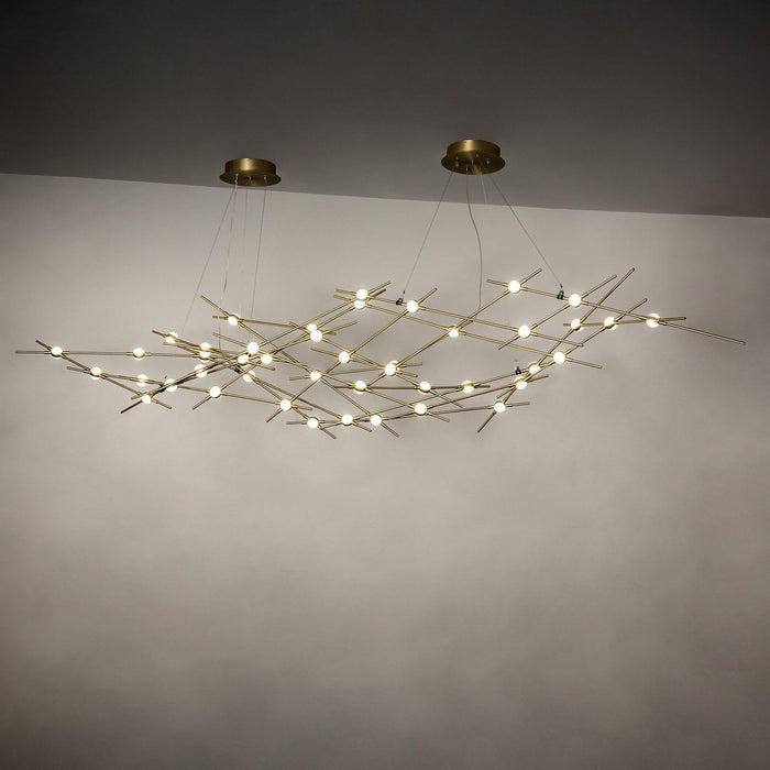 Meyda 90" Long Parallax Oblong Pendant