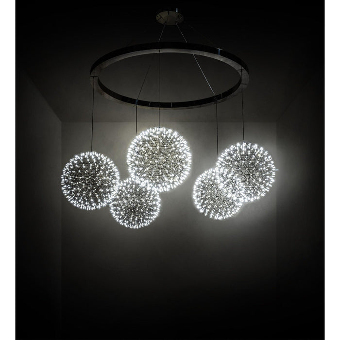 Meyda 131" Wide Geosphere 5 Light Chandelier