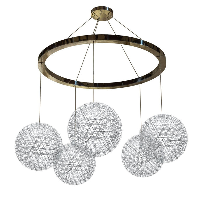 Meyda 131" Wide Geosphere 5 Light Chandelier