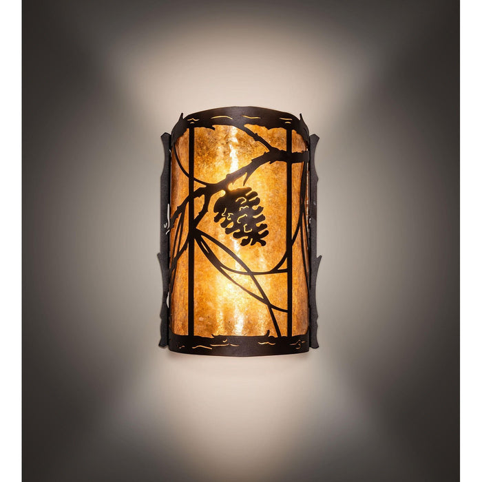 Meyda 10" Wide Whispering Pines Left Wall Sconce