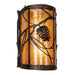 Meyda 10" Wide Whispering Pines Left Wall Sconce