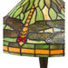 Meyda 17" High Tiffany Dragonfly Twisted Fly Mosaic Base Table Lamp