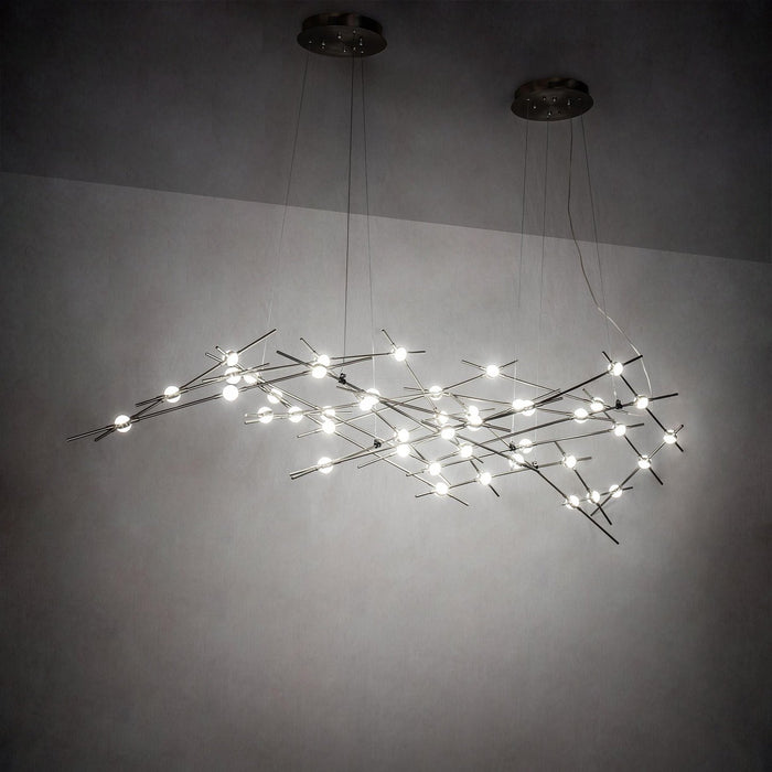 Meyda 93" Long Parallax Oblong Pendant