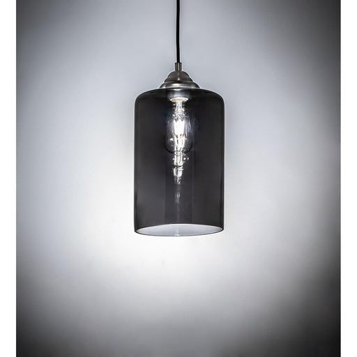 Meyda 7" Mersch Smoke Glass Mini Pendant