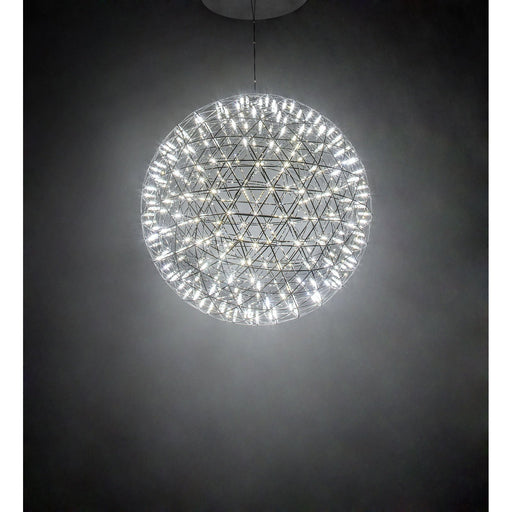 Meyda 35" Stainless Geosphere Pendant