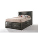 Acme Furniture Ireland Full Bed W/Storage in Gray Oak Finish 22710F