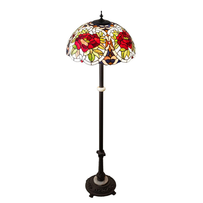 Meyda 62" High Renaissance Rose Floor Lamp