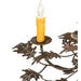 Meyda 36" Long Greenbriar Oak 10 Light Chandelier