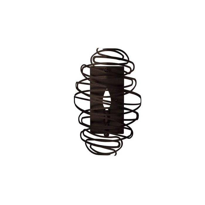 Meyda 10" Wide Dark Shade of Brown Cyclone Candle Wall Sconce
