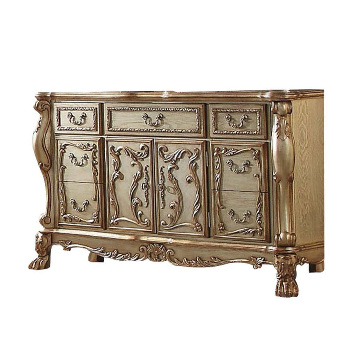 Acme Furniture Dresden Dresser/Server in Gold Patina & Bone Finish 23165