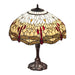 Meyda 26" High Tiffany Hanginghead Ruby Colored Dragonfly Table Lamp