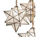 Meyda 45" Wide Gold Moravian Star 5 Light Cascading Pendant