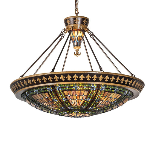 Meyda 38" Wide Fleur-de-lis Inverted Pendant