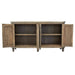 Sunset Trading Cottage 71" Panel Door Credenza | Driftwood Brown Solid Wood Sideboard | Fully Assembled Cabinet CC-CAB291S-DW