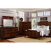 Sunset Trading Bahama Shutter 5 Piece Queen Bedroom Set | 1 Drawer Nightstand | Drawer Dresser with Mirror | Tropical Walnut Brown CF-1105-0158-Q-5PC