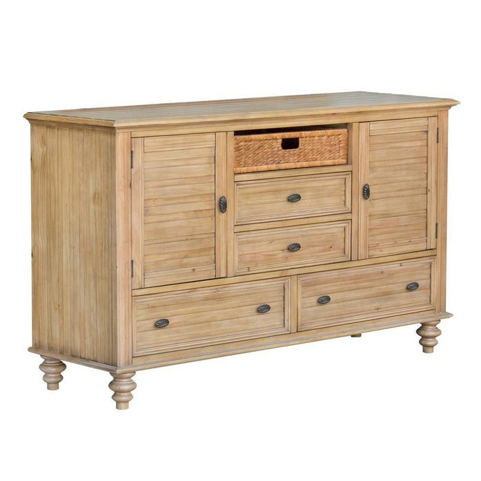 Sunset Trading Vintage Casual Dresser | Distressed Natural Maple Acacia | Solid Wood CF-1230-0252
