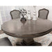 Sunset Trading 5 Piece 48" Round Vegas Dining and Poker Table Set | Reversible Game Top | Gray Wood | Caster Chairs with Nailheads CR-87711-5PC