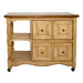 Sunset Trading Brook Kitchen Cart | Four Drawers | Open Shelves | Wheat and Pecan Brown DCY-CRT-03-PW