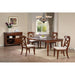 Sunset Trading Andrews 6 Piece 76" Wide Butterfly Extendable Dining Set | Chestnut Brown | Server | Seats 8 DLU-ADW4276-C12-SRCT6PC