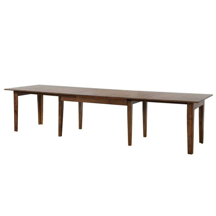 Sunset Trading Simply Brook 134" Rectangular Extendable Dining Table | Amish Brown | Seats 12 DLU-BR134-AM