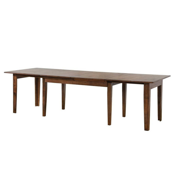 Sunset Trading Simply Brook 134" Rectangular Extendable Dining Table | Amish Brown | Seats 12 DLU-BR134-AM