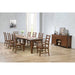 Sunset Trading Simply Brook 10 Piece 134" Rectangular Extendable Table Dining Set | Sideboard | Amish Brown | Seats 12 DLU-BR134-AMSB10PC