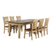 Sunset Trading Brook 7 Piece 134" Rectangular Extendable Dining Table | Seats 12 DLU-BR134-C70-PW7PC