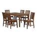 Sunset Trading Simply Brook 7 Piece 60" Rectangular Table Dining Set | 6 Chairs | Amish Brown | Seats 7 DLU-BR3660-C60-AM7PC