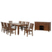 Sunset Trading Simply Brook 10 Piece 72" Rectangular Extendable Table Dining Set | Sideboard | Amish Brown | Seats 8 DLU-BR4272-C60-AMSB10PC