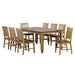Sunset Trading Brook 9 Piece 72" Rectangular Extendable Table Dining Set | Seats 8 DLU-BR4272-C60-PW9PC