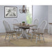 Sunset Trading Country Grove 42" Round to 60" Oval Extendable Dining Table Set | 2 Arm Chairs | Distressed Gray and Brown Wood | Seats 6 DLU-CG4260-30AGO5