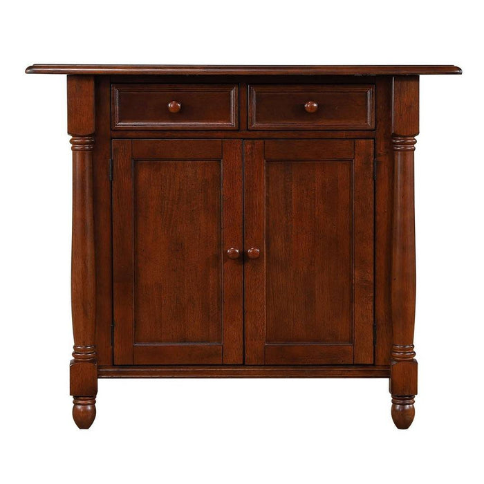 Sunset Trading Andrews Extendable Drop Leaf Kitchen Island with Counter Height Stools with Arms | Distressed Chestnut Brown | Drawers and Cabinet DLU-KI4222-B3024A-CT3PC