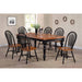 Sunset Trading Black Cherry Selections 7 Piece 72" Rectangular Extendable Dining Set with Arrowback Windsor Chairs | Seats 8 DLU-SLT4272-820-BCH7PC