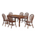 Sunset Trading Andrews 7 Piece 72" Rectangular Extendable Dining Set with Arrowback Windsor Chairs | Chestnut Brown | Seats 8 DLU-SLT4272-820-CT7PC