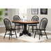 Sunset Trading Black Cherry Selections 5 Piece 60" Oval Extendable Dining Set | Pedestal Table | 5 Antique Black Arrowback Windsor Chairs | Seats 6 DLU-TCP3660-820-AB5PC