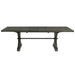 Sunset Trading Trestle 96" Rectangular Extension Pedestal Dining Table | Distressed Gray Wood ED-SK100