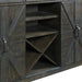Sunset Trading Trestle Server with 20 Bottle Wine Rack | Sideboard Dining Storage Cabinet Shelves Drawers | Distressed Gray Wood ED-SKSR