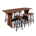 Sunset Trading 7 Piece Cabo Counter Height Pub Table Set | Six Adjustable Height Swivel Barstools HH-8014-7PC