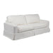 Sunset Trading Americana Box Cushion Slipcovered Sofa | Stain Resistant Performance Fabric | White SU-108500-391081