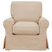 Sunset Trading Horizon Slipcovered Swivel Rocking Chair | Stain Resistant Performance Fabric | Tan SU-114993-391084