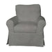 Sunset Trading Horizon Slipcovered Swivel Rocking Chair | Stain Resistant Performance Fabric | Gray SU-114993-391094