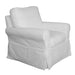 Sunset Trading Horizon Slipcovered Swivel Rocking Chair | Warm White  SU-114993-423080