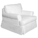Sunset Trading Horizon 4 Piece Slipcovered Living Room Set | Sofa Loveseat Chair Ottoman | Washable Stain Resistant White Performance Fabric | Dog Cat Pet and Kid Friendly Furniture SU-1176-81-00102030