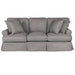 Sunset Trading Horizon 2 Piece Slipcovered Living Room Set | Sofa Loveseat | Washable Stain Resistant Gray Performance Fabric | Dog Cat Pet and Kid Friendly Furniture SU-1176-94-0010