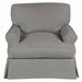 Sunset Trading Horizon 4 Piece Slipcovered Living Room Set | Sofa Loveseat Chair Ottoman | Washable Stain Resistant Gray Performance Fabric | Dog Cat Pet and Kid Friendly Furniture SU-1176-94-00102030