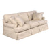 Sunset Trading Horizon T-Cushion Slipcovered Sofa | Stain Resistant Performance Fabric | Tan SU-117600-391084