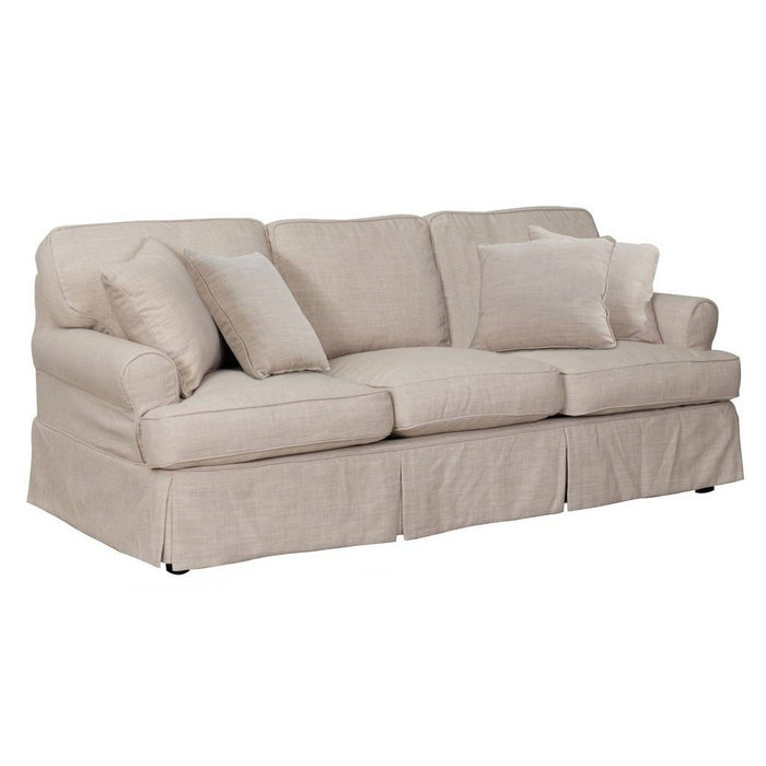Sunset Trading Horizon T-Cushion Slipcovered Sofa | Linen  SU-117600-466082